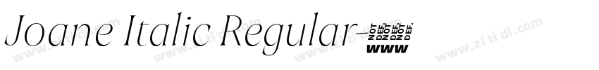 Joane Italic Regular字体转换